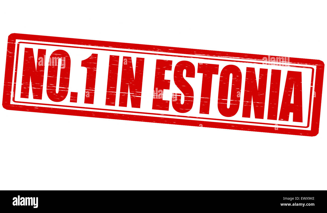 Stempel mit Text niemand in Estland Abbildung Stockfoto