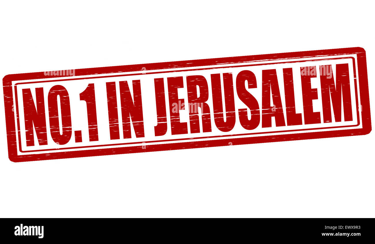 Stempel mit Text niemand in Jerusalem Abbildung Stockfoto