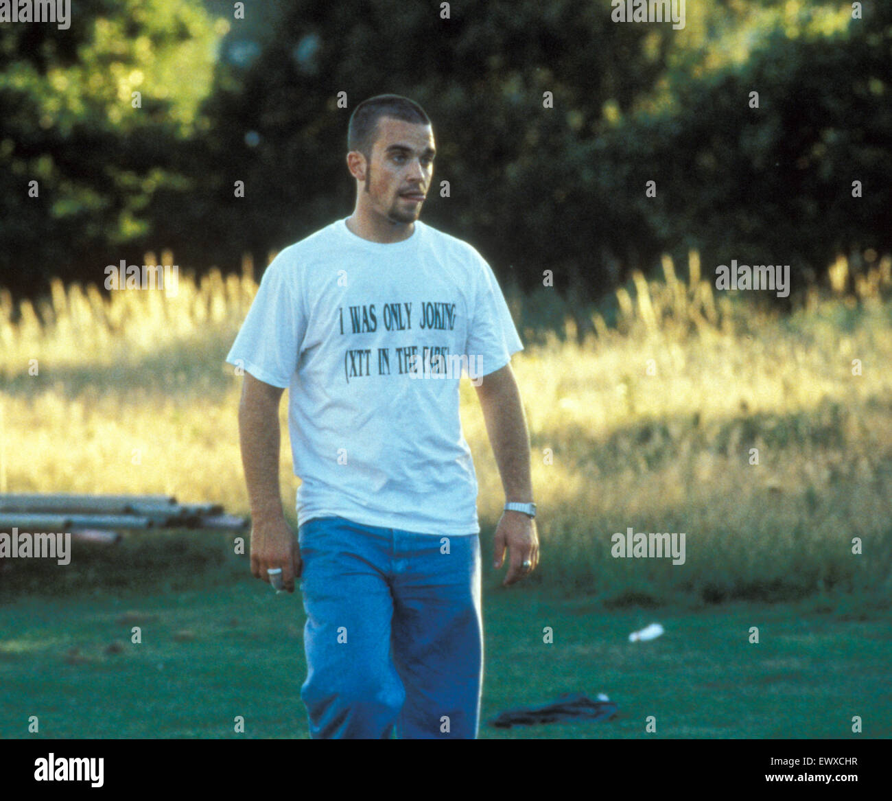 Sänger ROBBIE WILLIAMS UK über 1993 Stockfoto