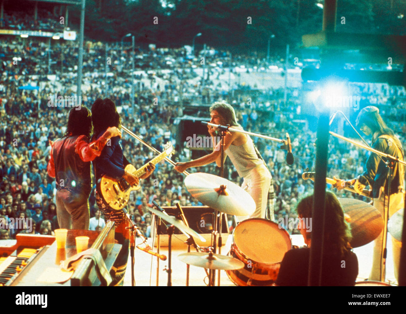 DIE Gesichter mit Rod Stewart bei einem Konzert in Holland im Jahr 1973. Foto van Houten Stockfoto