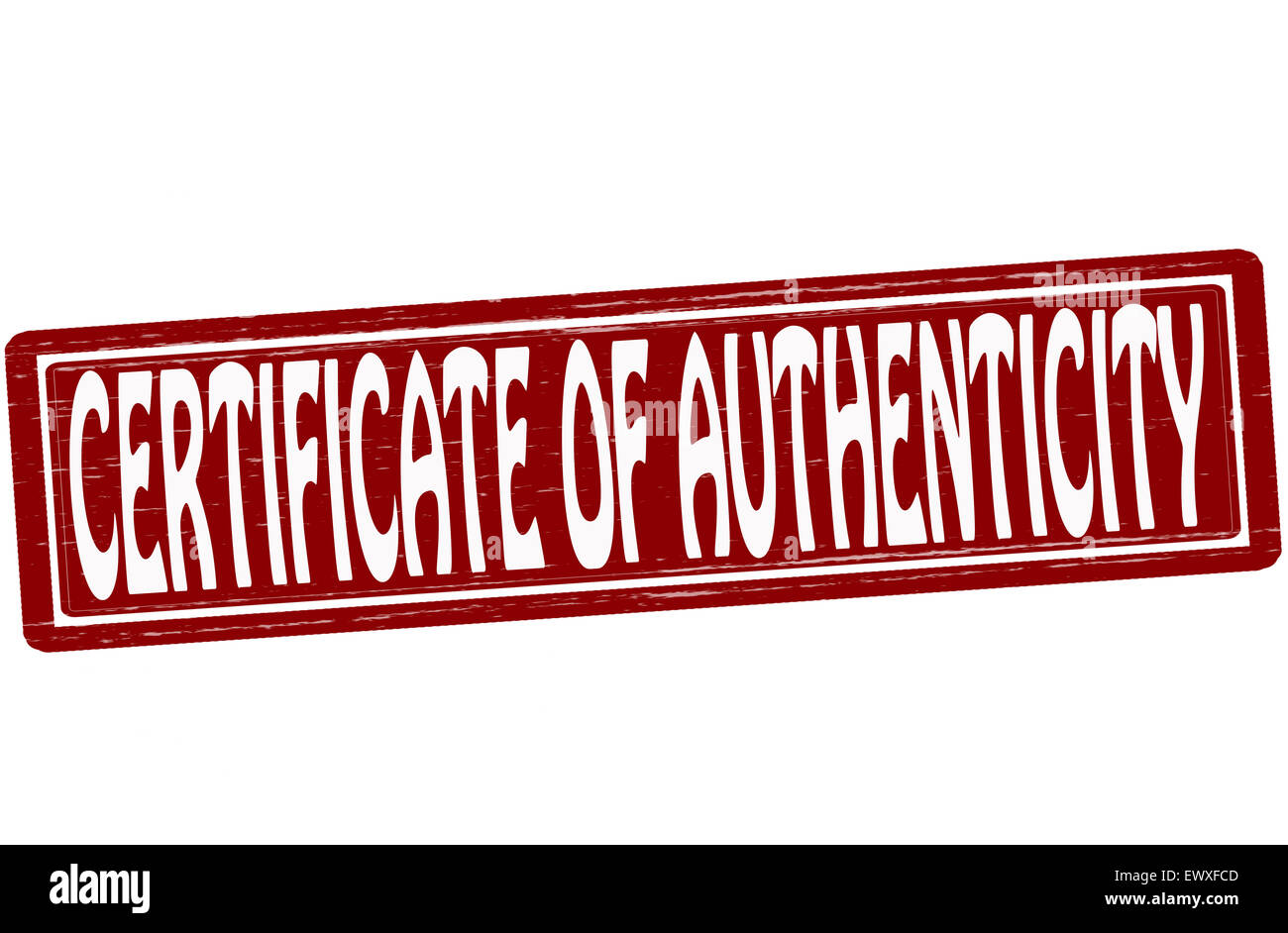 Stempel mit Text von Authentizität in Abbildung zertifiziert Stockfoto