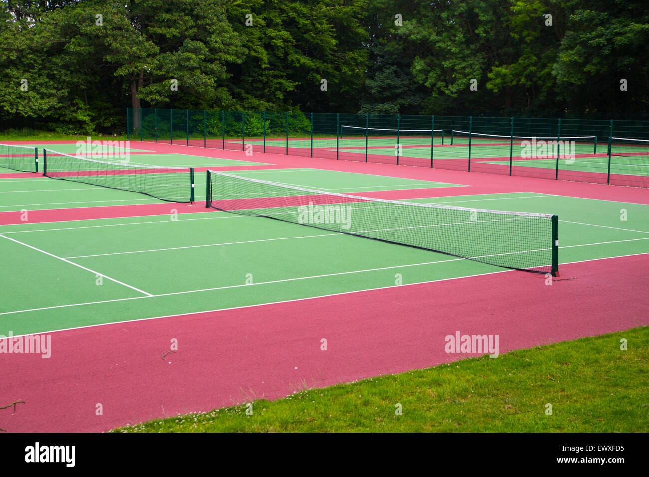 Neue Rat Tennisplätze in Roundhay Leeds Stockfoto