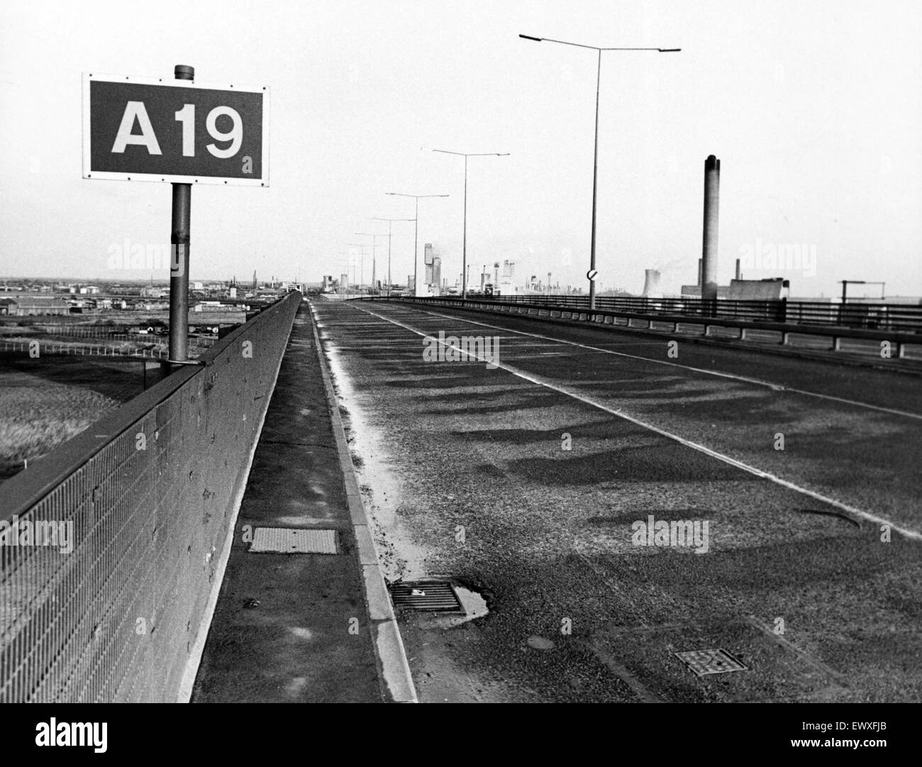 A19 Tees Straße. 13. Januar 1984. Stockfoto