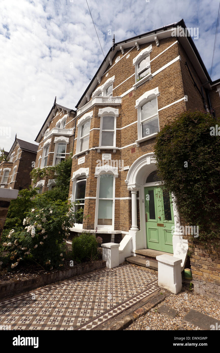 Eine große 3-geschossige Edwardian Villa in Tressillian Road, Brockley, Lewisham Stockfoto