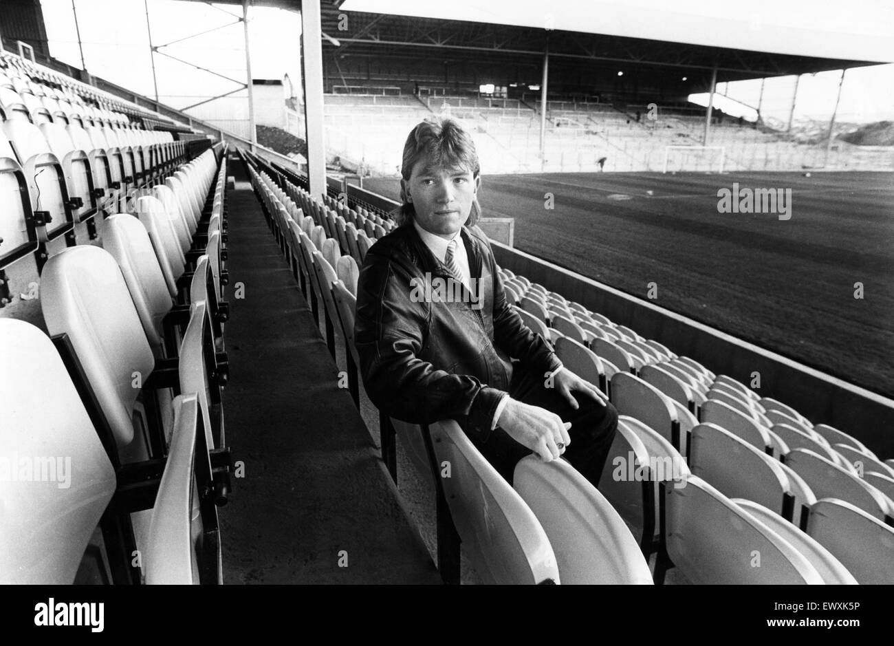 Bradford City Fußballer Stuart McCall. 10. Dezember 1986. Stockfoto