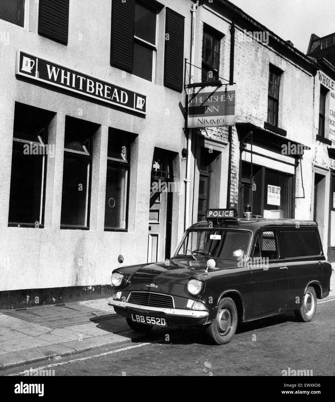 Wheatsheaf Inn Public House, Waterloo Street, Newcastle, 3. September 1969. Whitbread Brauerei. Stockfoto