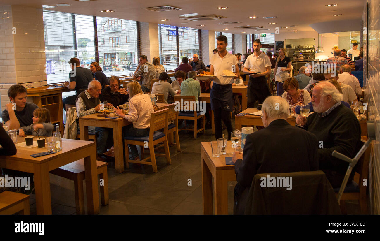 Rick Stein Fischrestaurant, berühmte Fernsehkoch, Falmouth, Cornwall, England, UK Stockfoto