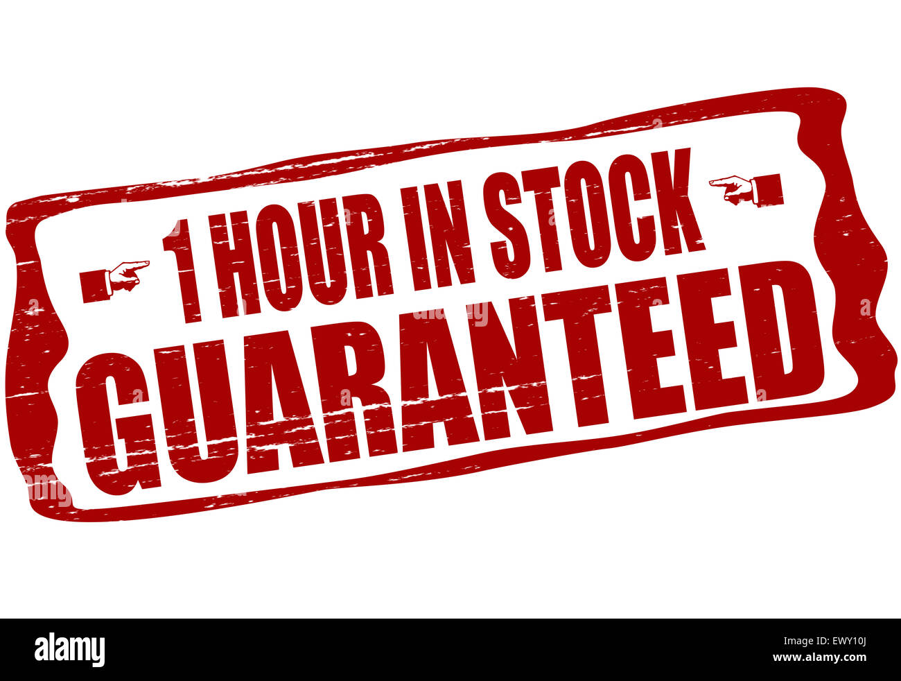 Stempel mit Text garantiert innen, Abbildung Stockfoto