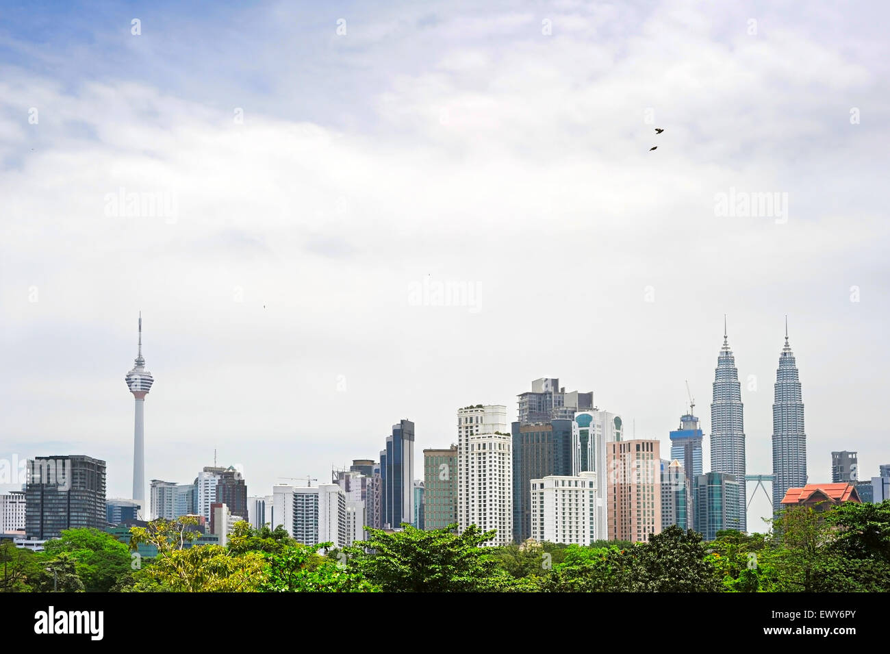 Skyline von Kuala Lumpur Stadtzentrum in den Tag. Malaysien Stockfoto