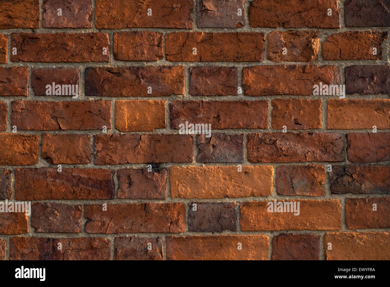 Einfaches Bild von einer roten Backsteinmauer Stockfoto