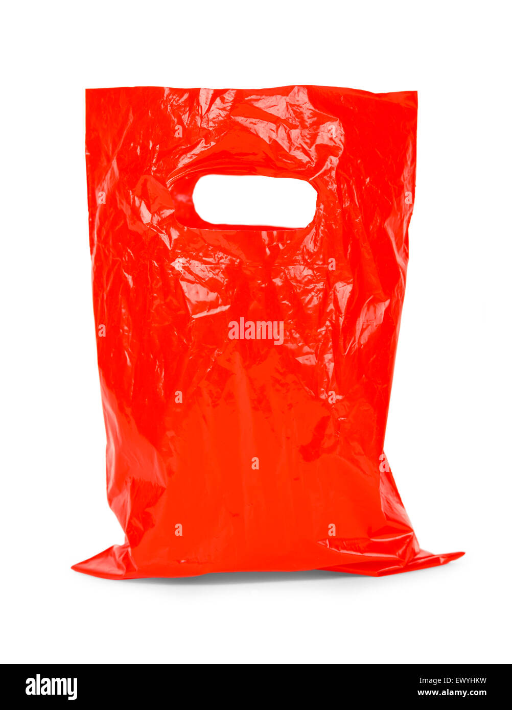 Kleinen Einkaufstasche mit Griffen, Isolated on White Background. Stockfoto