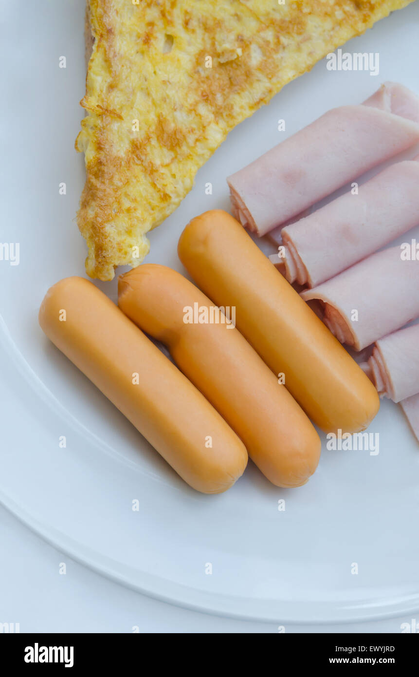 Große Reihe von amerikanisches Frühstück, Küche Stockfoto