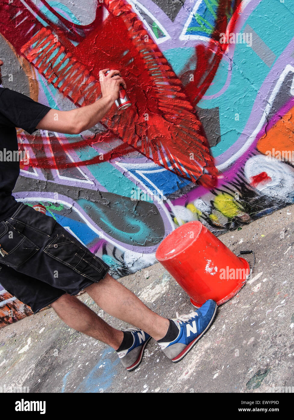 Graffiti-Writer-Künstler Stockfoto