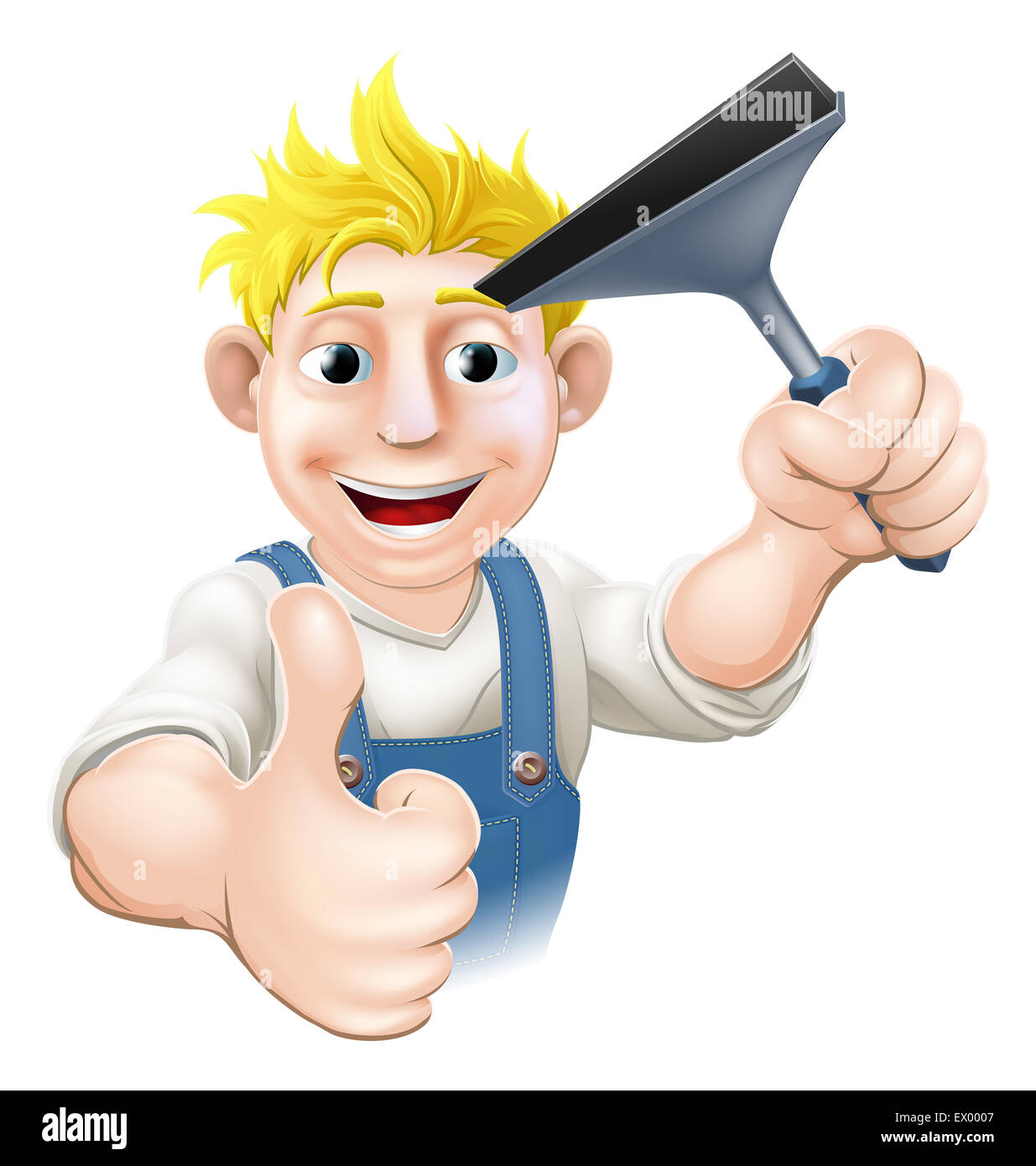 Cartoon illustration man cleaning up -Fotos und -Bildmaterial in hoher ...