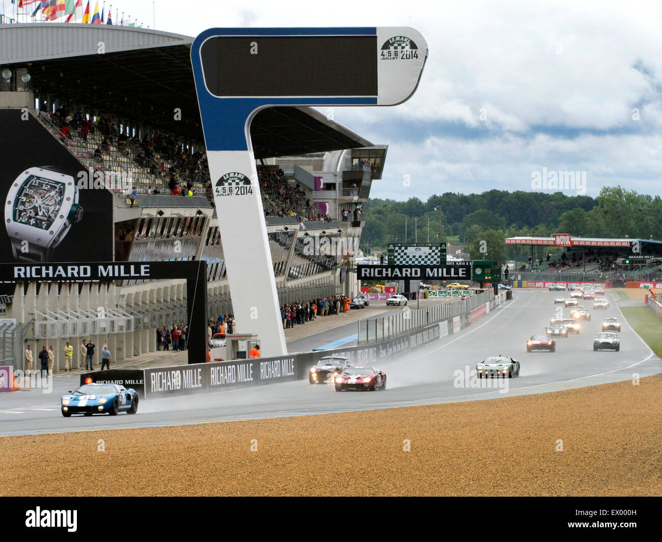 Rennstart in Classic Le Mans 2014 Stockfoto