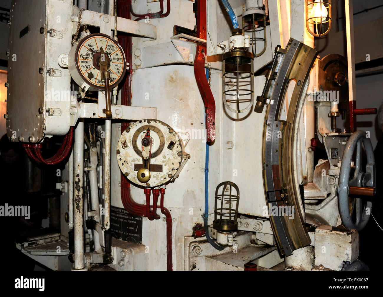 Ouvrage Hackenberg, Block 7, Revolver für Twin 135mm Bombe-Trägerraketen, Maginot-Linie, WWII, Veckring, Moselle, Lothringen, Frankreich Stockfoto