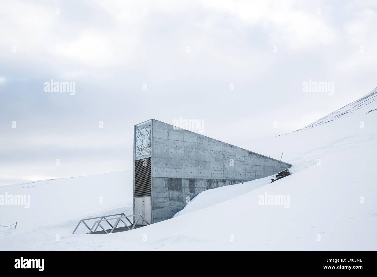 Globale Saatgutbank, Spitzbergen, Norwegen Stockfoto