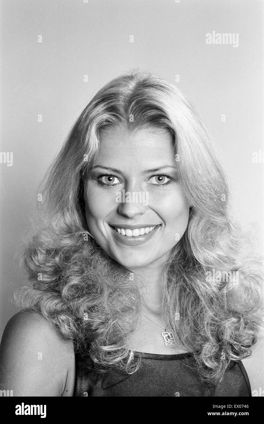 Dagmar Winkler, Miss Deutschland, Miss World Kandidat, Fototermin in den täglichen Spiegel Studios, London, 11. November 1977. Stockfoto