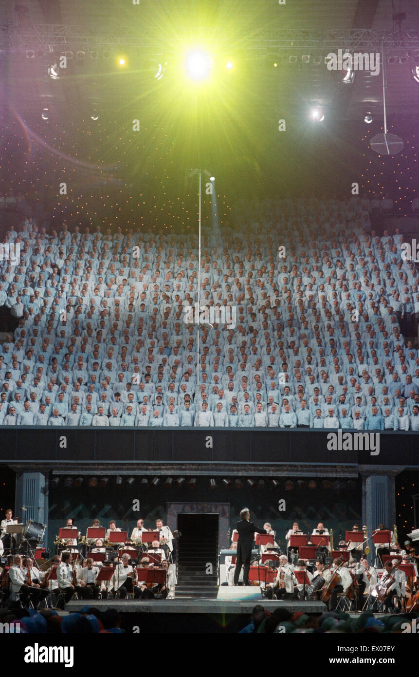 COR Konzert World Choir in Cardiff Arms Park, 29. Mai 1993. Stockfoto
