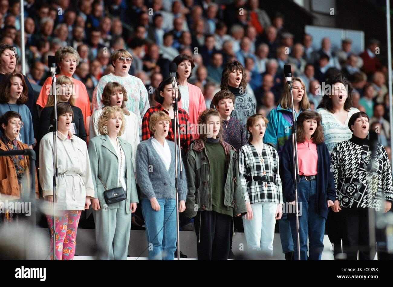 COR Konzert World Choir in Cardiff Arms Park, 29. Mai 1993. Stockfoto