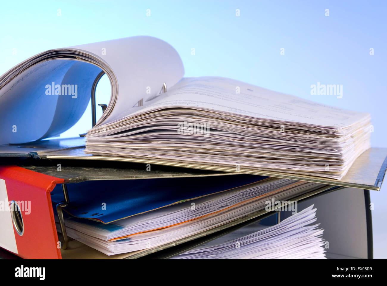 Geöffnete Dateiordner Stockfoto