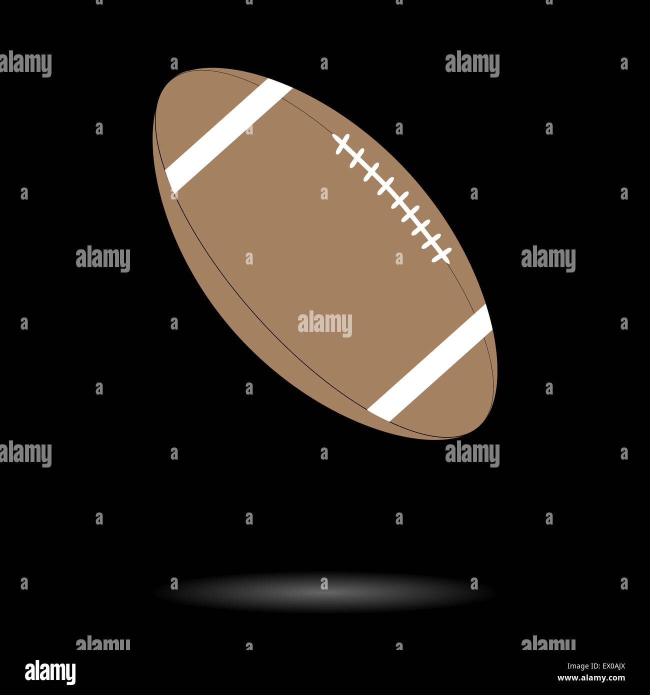 Kugel für Regbi. Amerikanische Spiel, Sportgeräte für das Spiel. Vektor-illustration Stockfoto