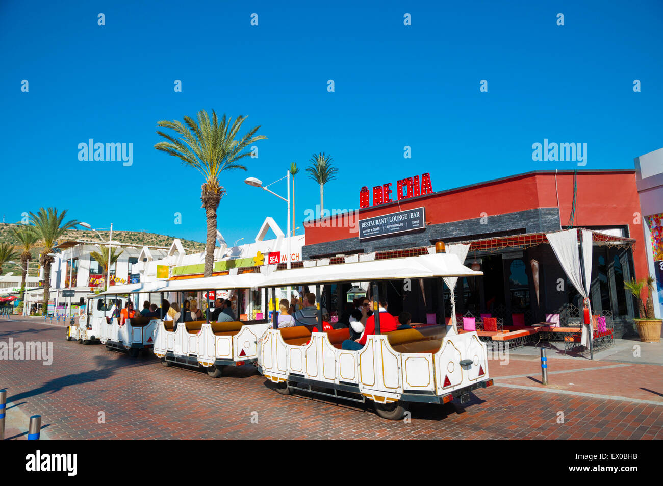 Turist-s-Bahn, Richtung Kasbah Agadir, die Souss Tal, Atlantikküste, Marokko, Nordafrika Stockfoto