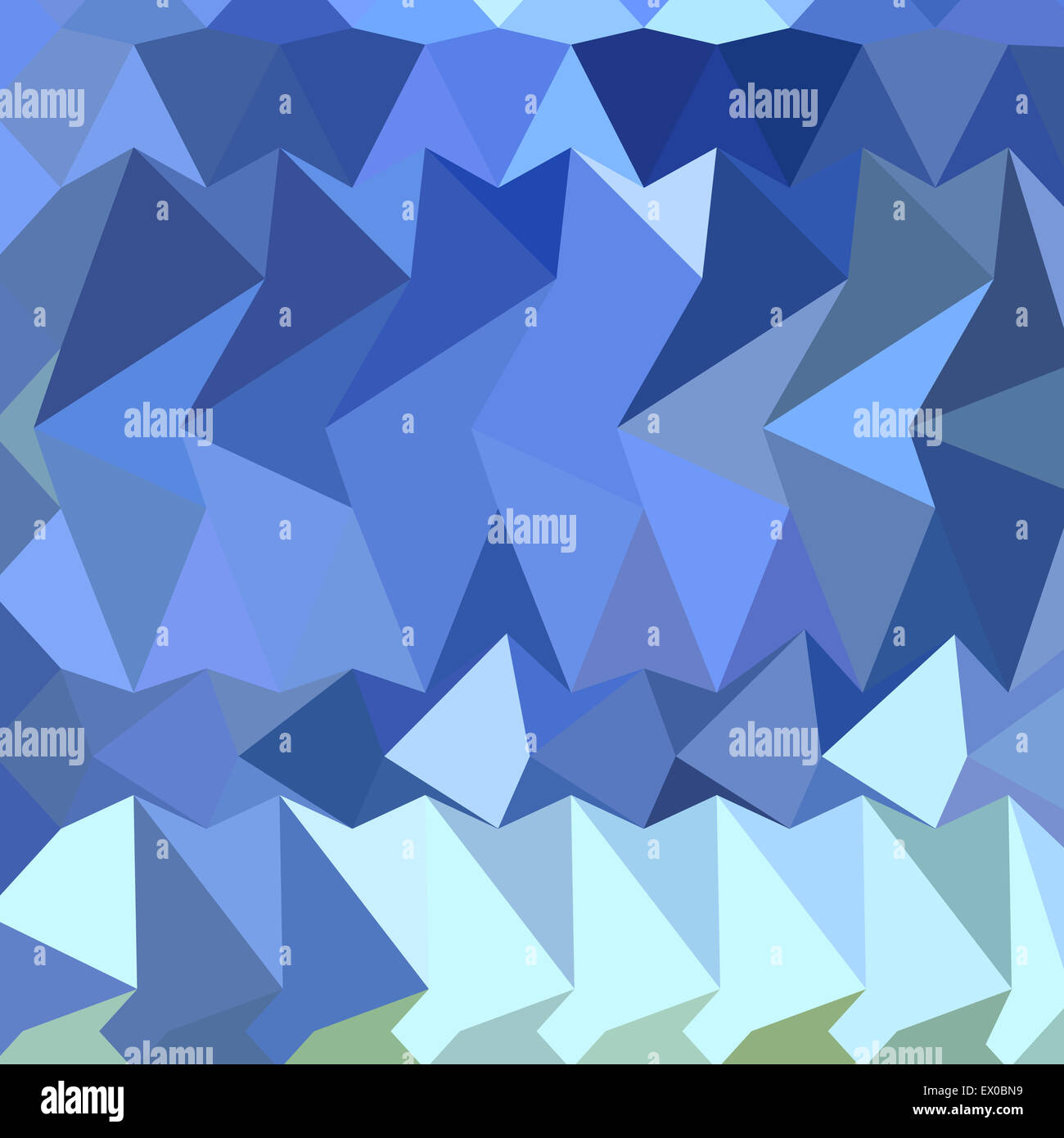 Niedrige Polygon Stil Illustration von einem abstrakten geometrischen Hintergrund Brandeis blau. Stockfoto