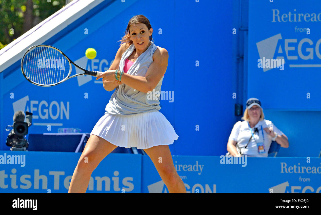 Marion Bartoli (Frankreich) spielt in der AEGON INTERNATIONAL LEGENDS CHALLENGE, Eastbourne, 2015, Stockfoto