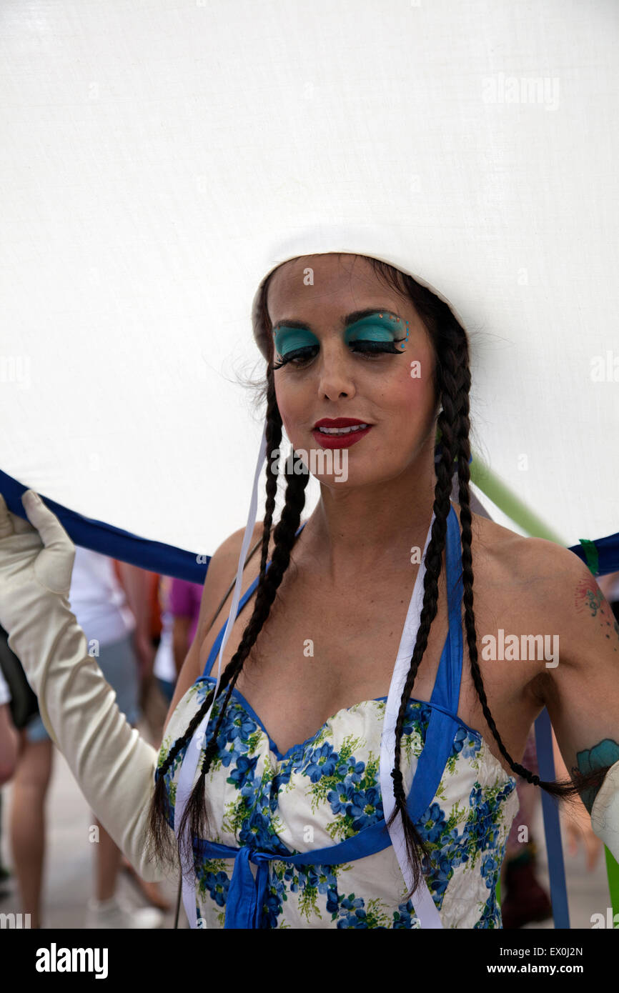 Gay Pride Parade Teilnehmer 2015 - London-UK Stockfoto