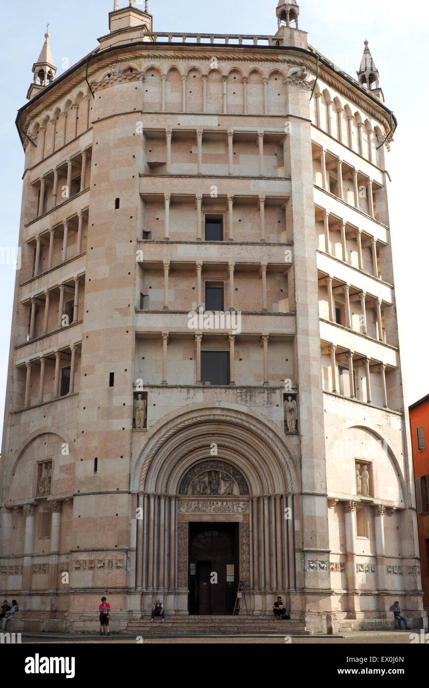 Das Baptisterium der Kathedrale von Parma, Stockfoto