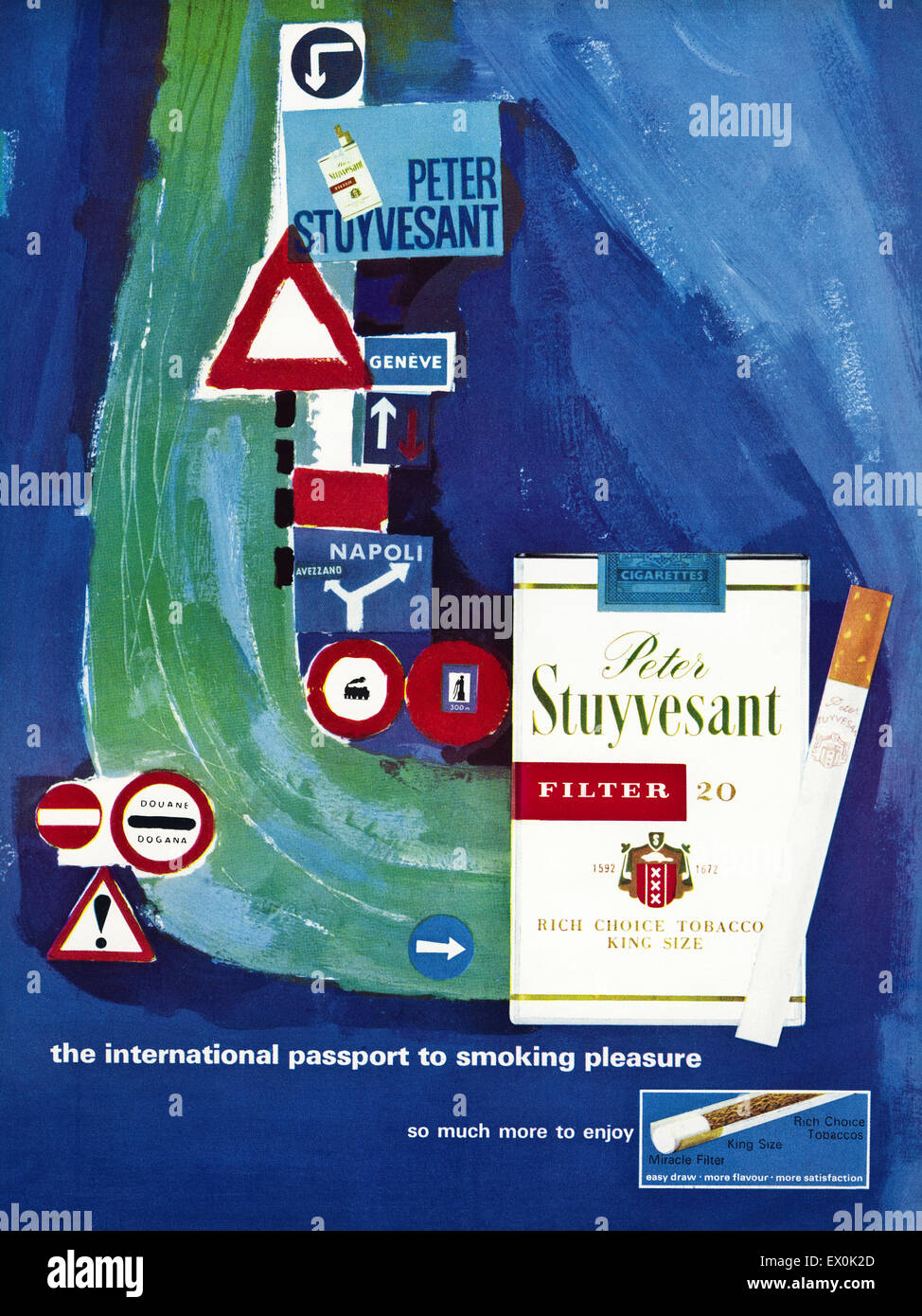 1960er Jahre Werbung ca. 1964 Magazin Anzeige für Peter Stuyvesant