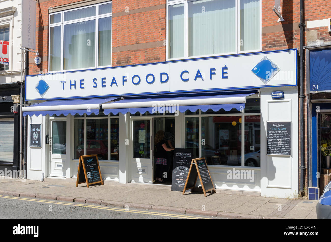 Das Seafood Cafe in St. Giles Street, Northampton Stockfoto