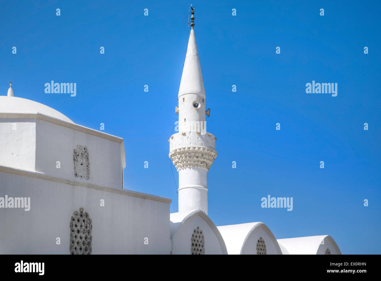 Weiße Moschee, Kalkan, Antalya, Türkei Stockfoto