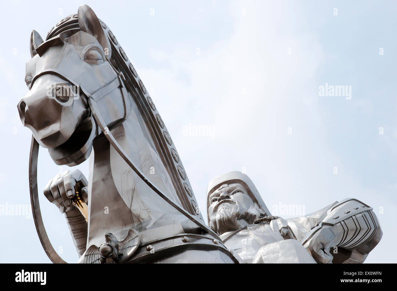 Dschingis Khan Statue - Mongolei Stockfoto