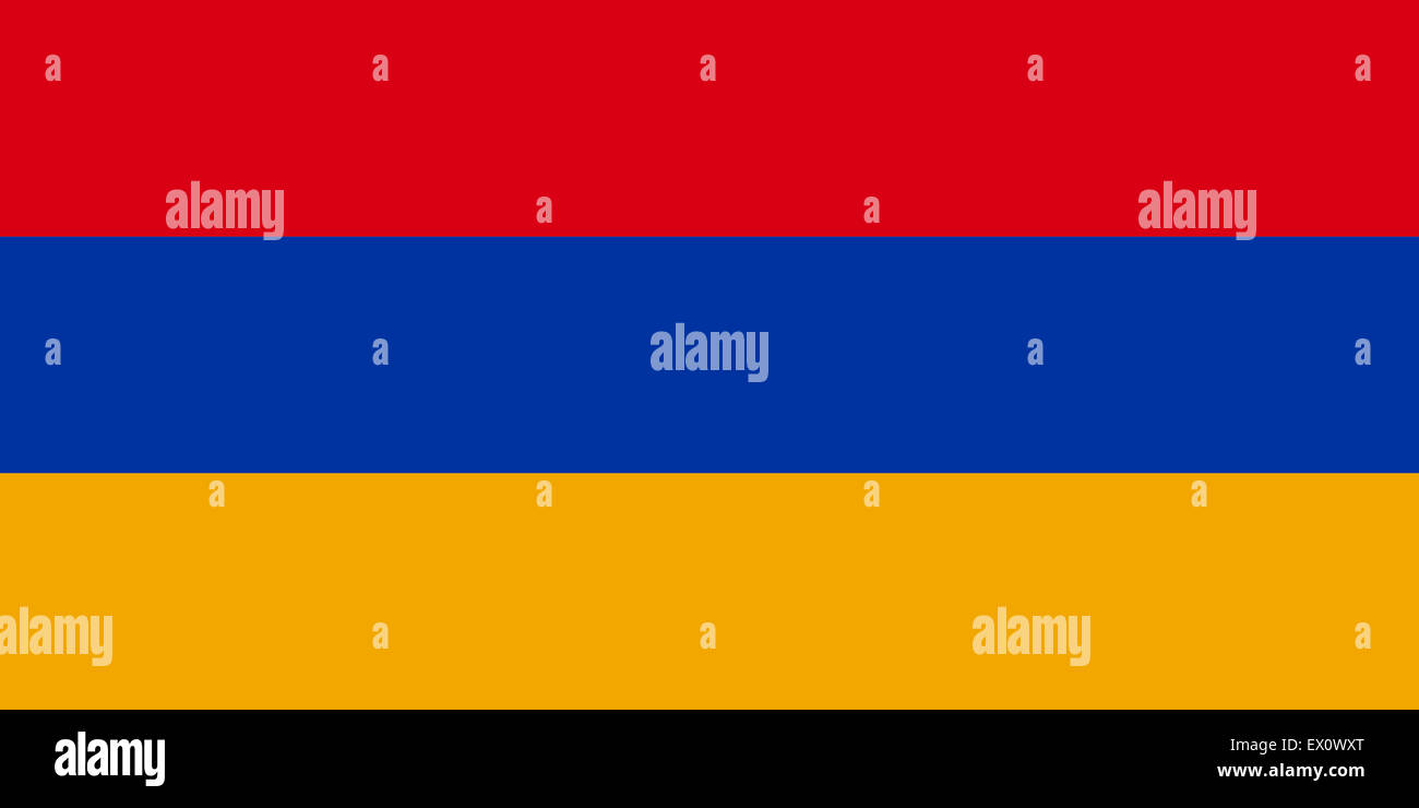 Die Fahne Von Armenien In Rot Blau Und Gelb Stockfotografie Alamy