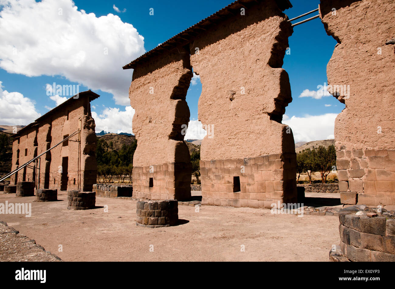 Tempel der Wiracocha - Raqchi - Peru Stockfoto