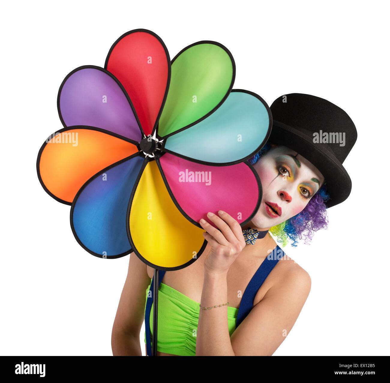 Clown mit helix Stockfoto