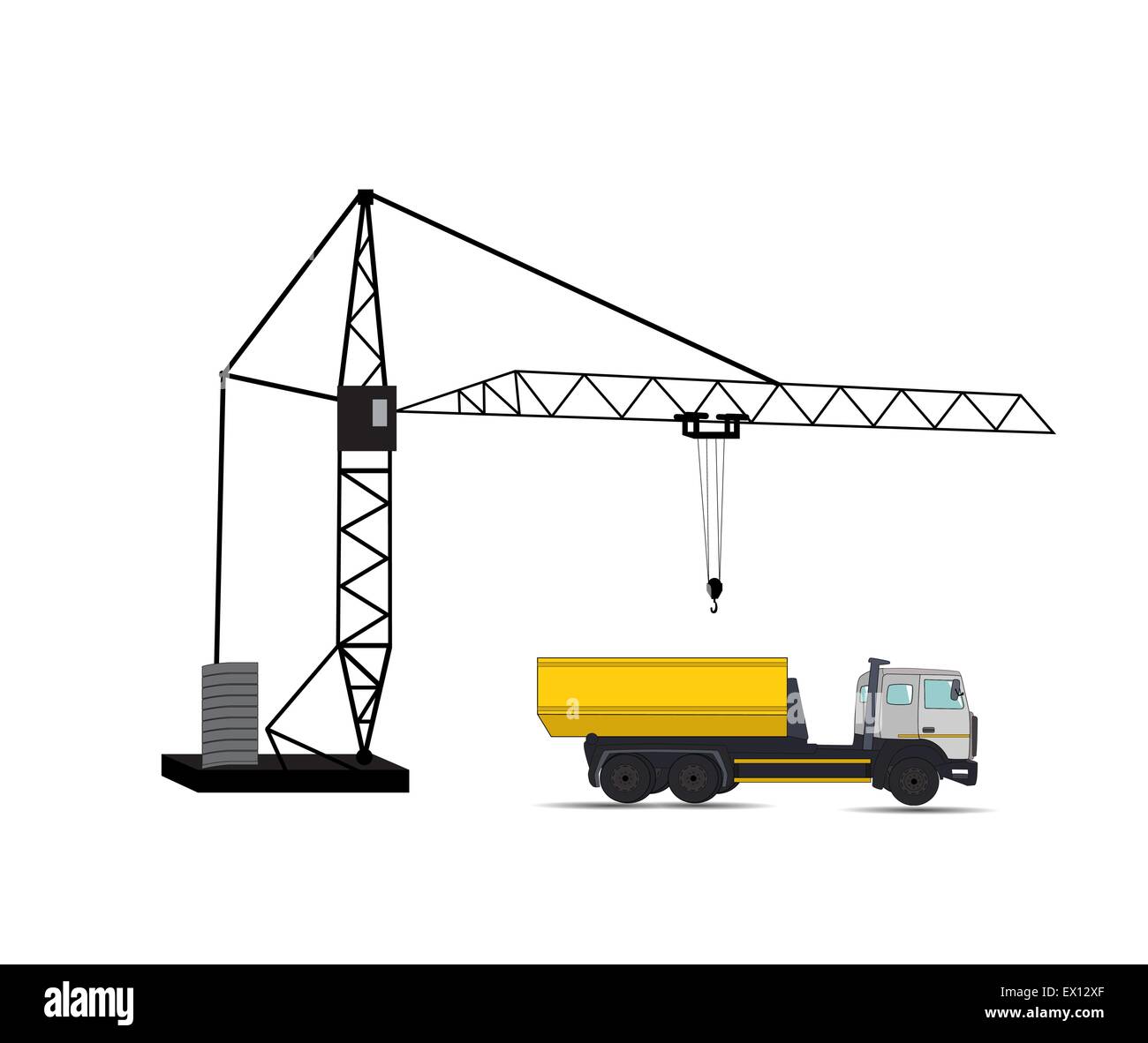 Baumaschinen. Vektor-Illustration. Stock Vektor