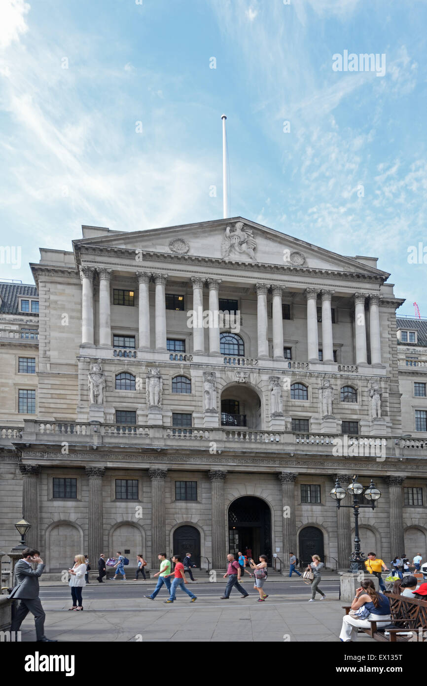 Die Bank of England, City of London. England. Stockfoto
