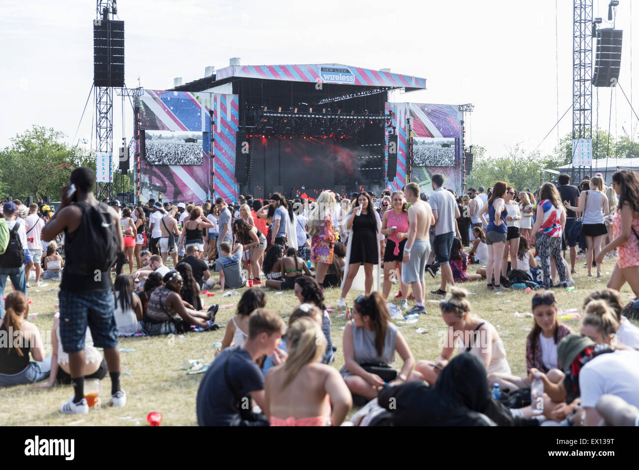 London, UK, 3. Juli 2015.  Neuen Look Wireless Festival, Finsbury Park Credit: Robert Stainforth/Alamy Live-Nachrichten Stockfoto