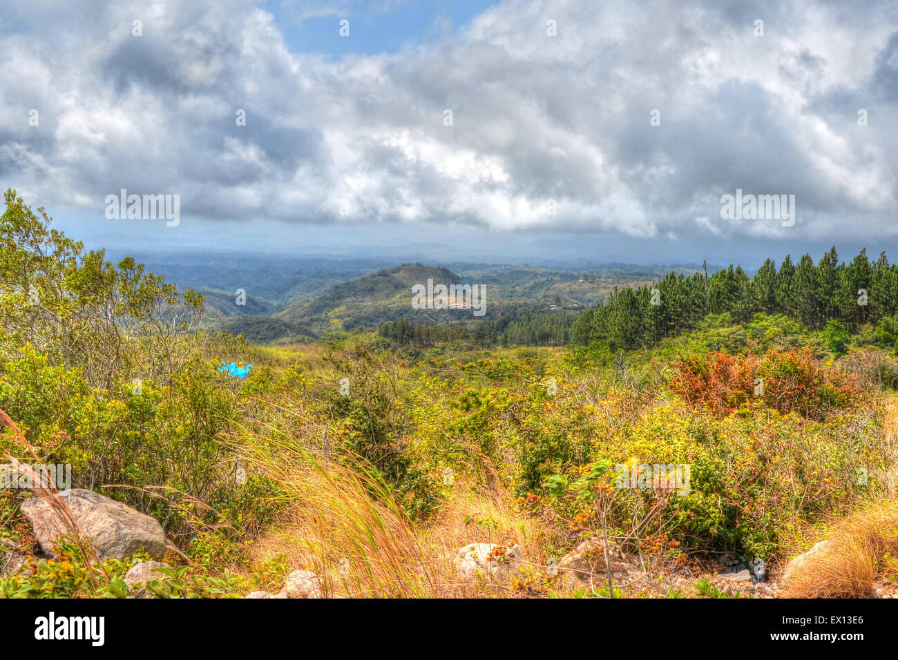 Schöner Blick auf die Berge im zentralen Teil von Panama Stockfoto