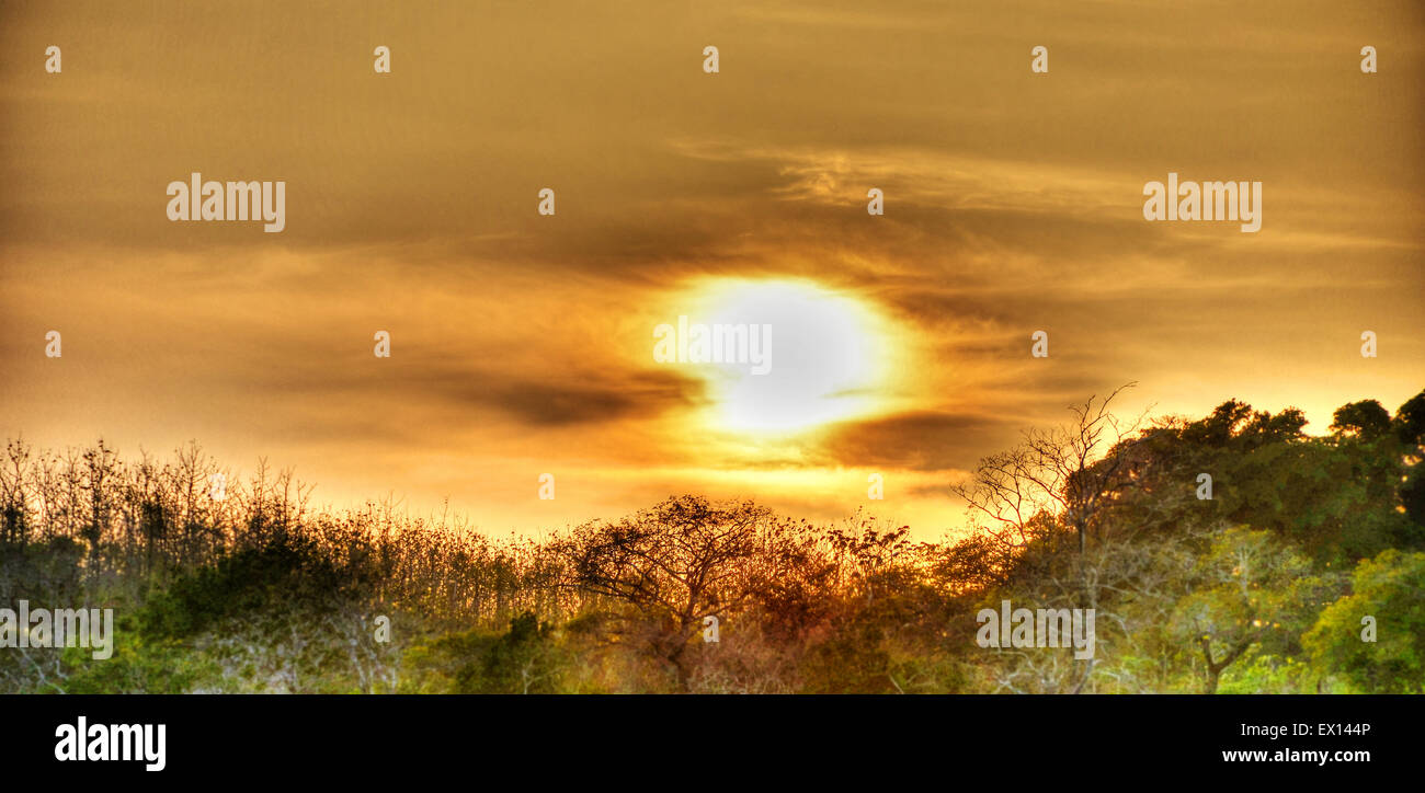 Sonnenuntergang am Pedasi auf der Azuero-Halbinsel in Panama Stockfoto