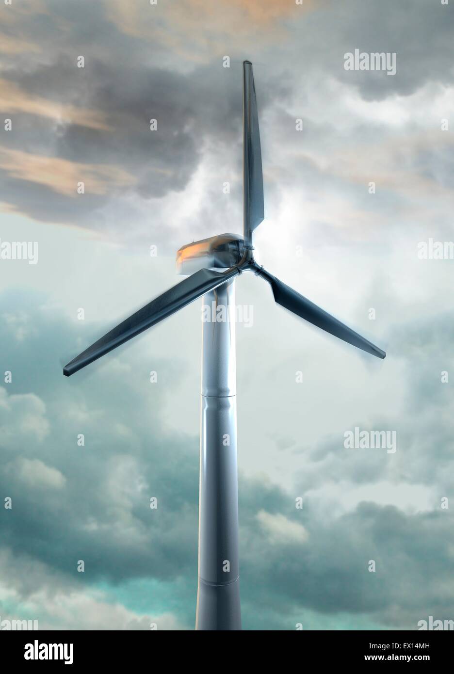 Windturbine, Computer Bild. Stockfoto