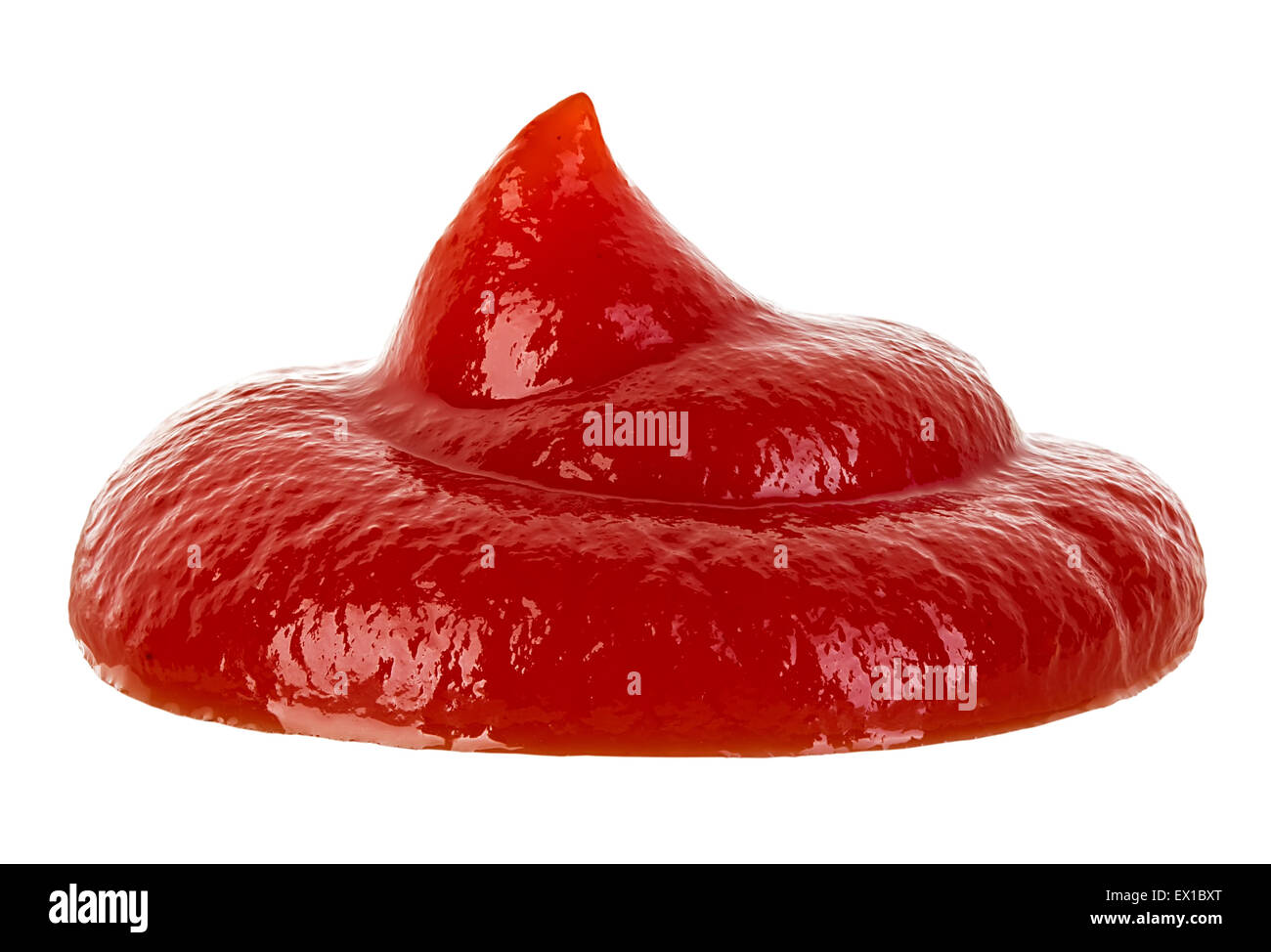 Tomaten-Ketchup auf einem weißen Hintergrund isoliert Stockfoto