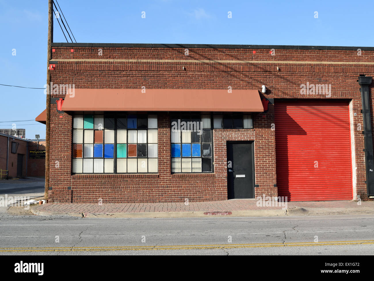 Alte Lagerhalle in Deep Ellum Gegend von Dallas, Texas Stockfoto