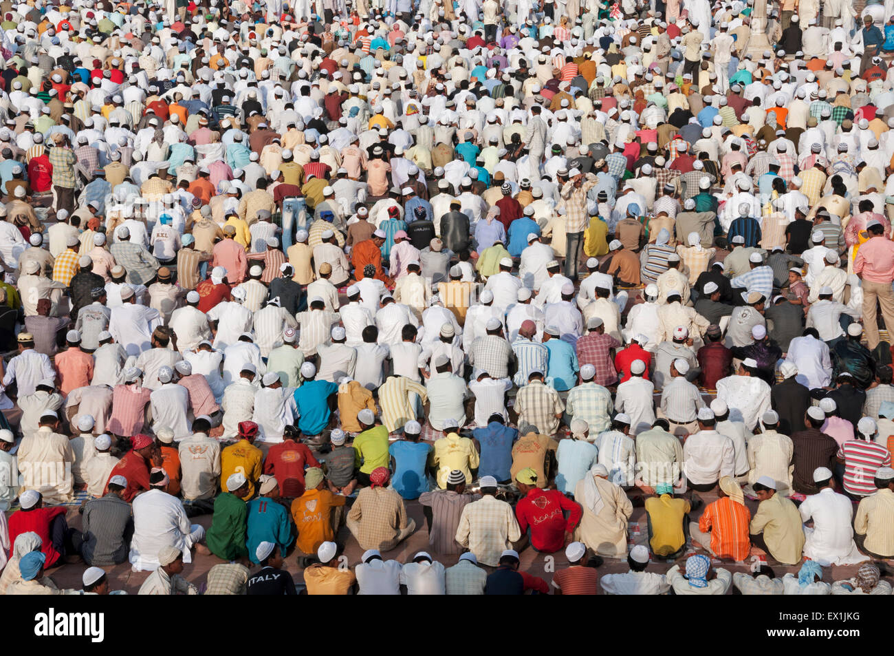 Festival von Eid-Ul-Fitr gefeiert in der Jama Masjid Moschee in Alt-Delhi, Indien. Stockfoto