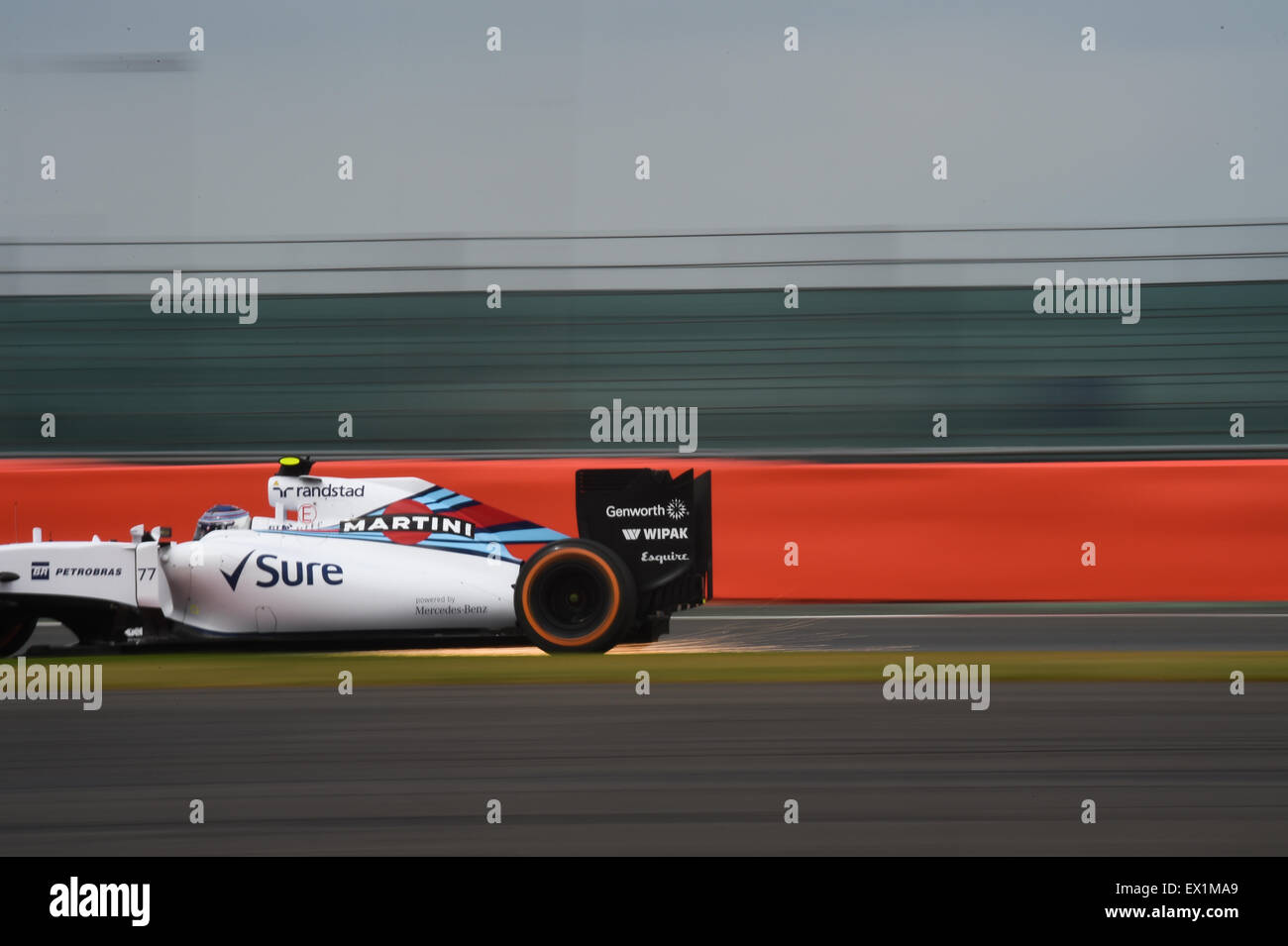 Silverstone im Vereinigten Königreich. 4. Juli 2015. Valterri Bottas (FIN, Williams F1 Team, bei den Briten Formel eine (F1) Grand Prix in Silverstone Rennstrecke, Norhamptonshire, UK. Bildnachweis: Kevin Bennett/Alamy Live-Nachrichten Stockfoto