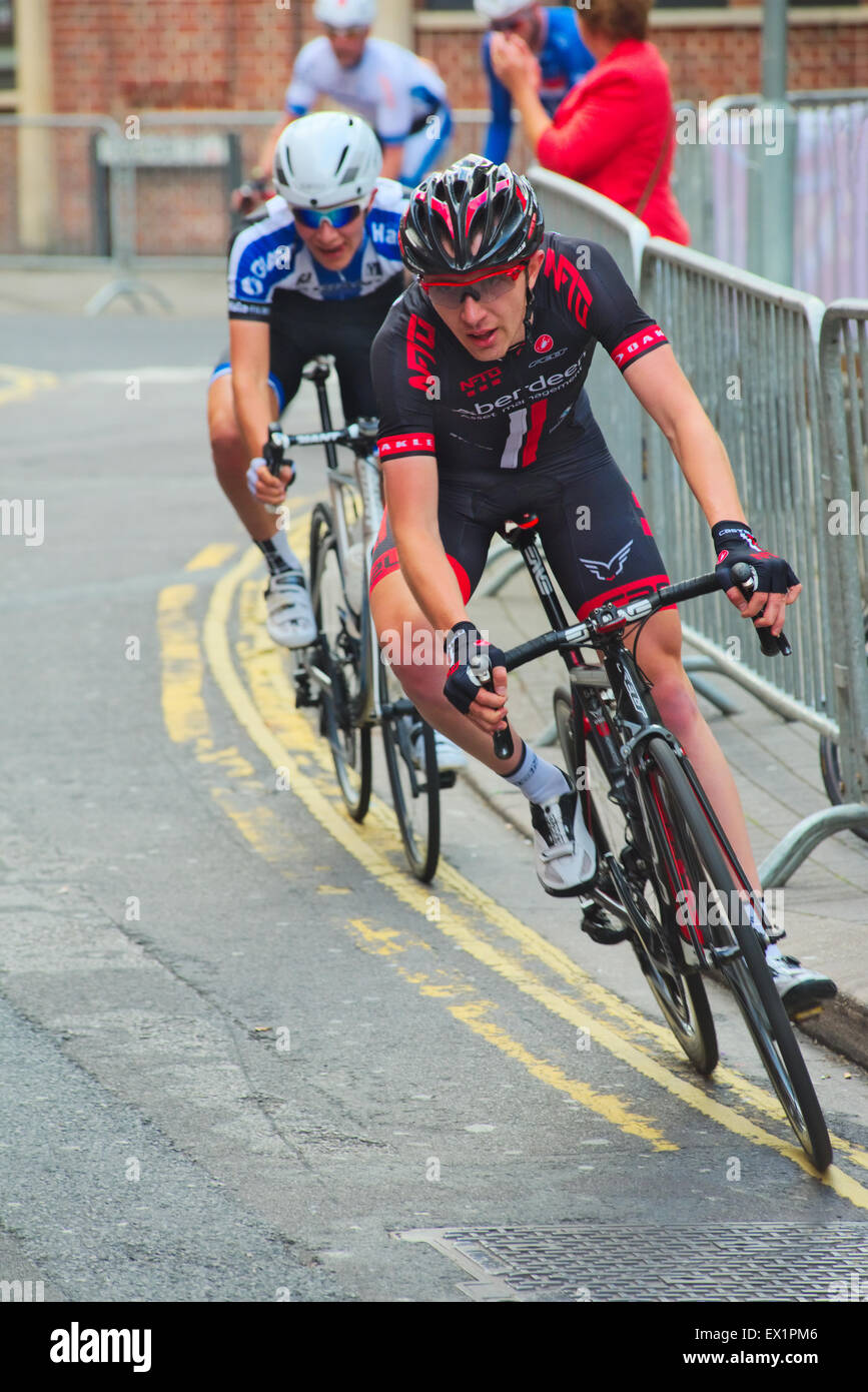 Zyklus-Straßenrennen. Bristol-Grand-Prix-Zyklus Rennen Männer Elite, UK Stockfoto