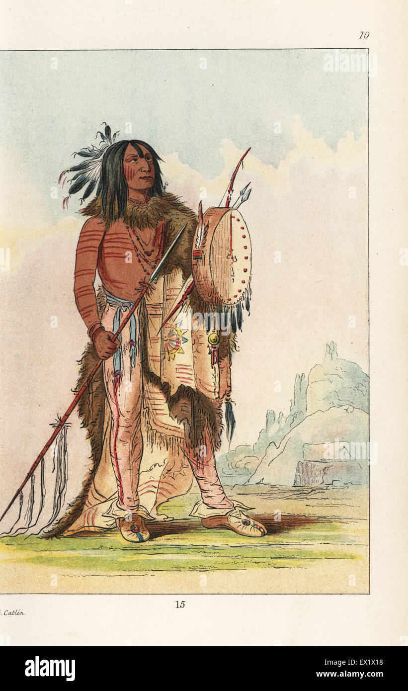 Wun-Nes-Tou, weiße Büffel, Medizinmann der Blackfoot Nation. Stockfoto